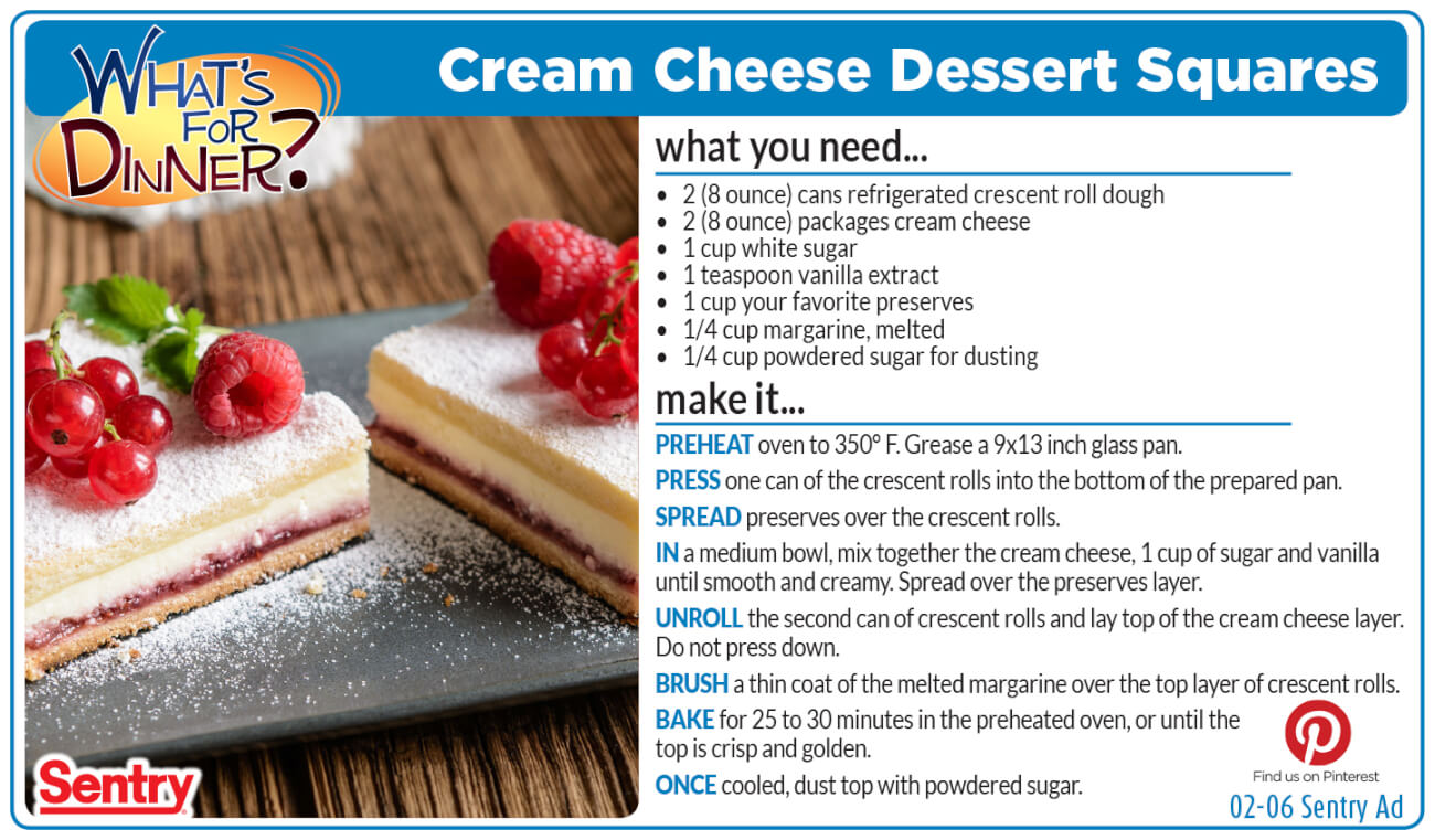 Cream Cheese Dessert Squares