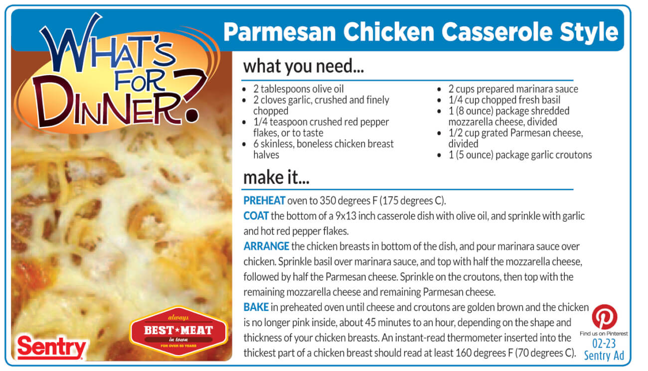 Parmesan Chicken Casserole Style