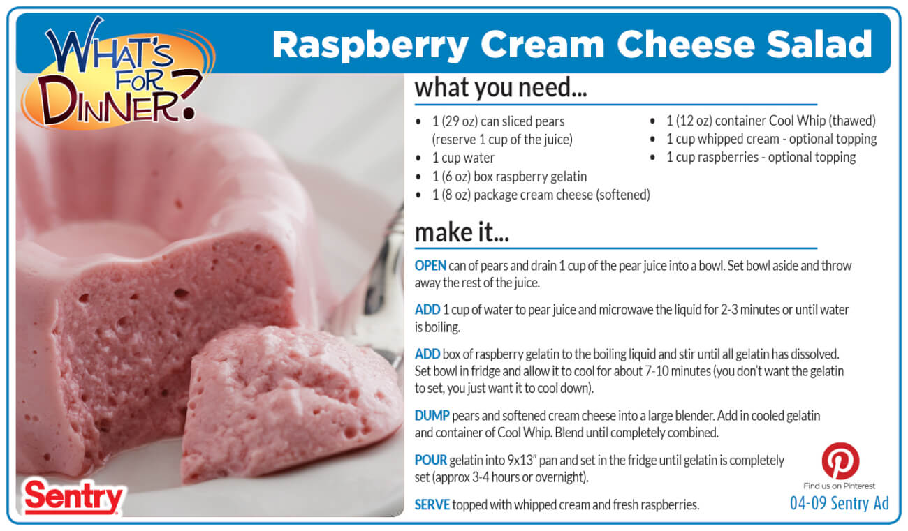 Raspberry Cream Cheese Salad