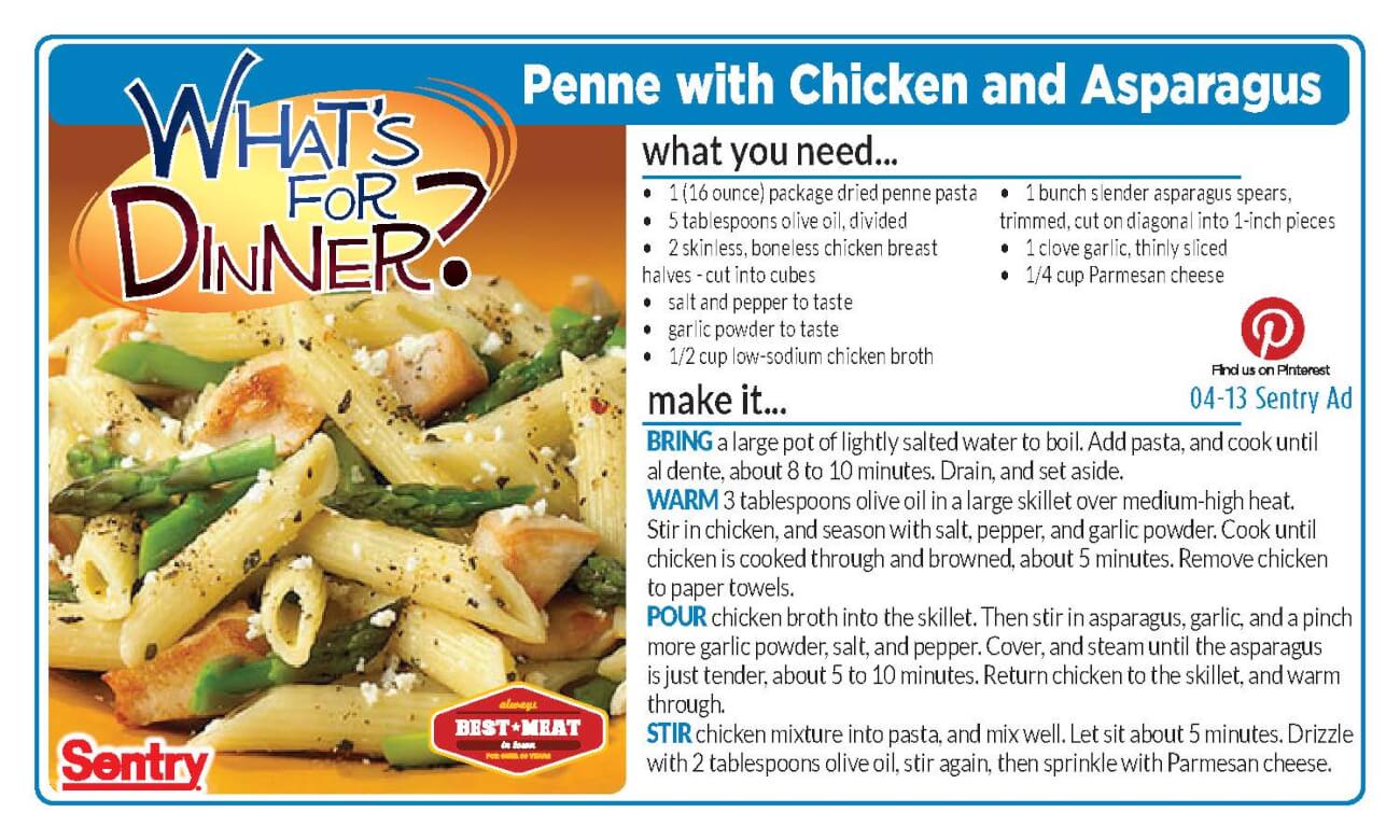 Penne with Chicken and Asparagus