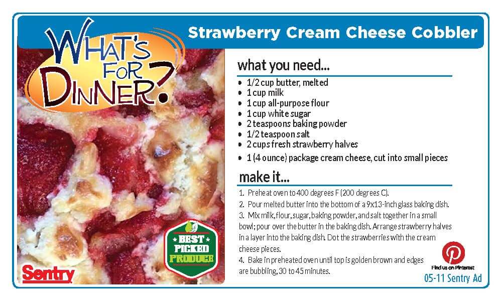 Strawberry Cream Cheese Cobbler