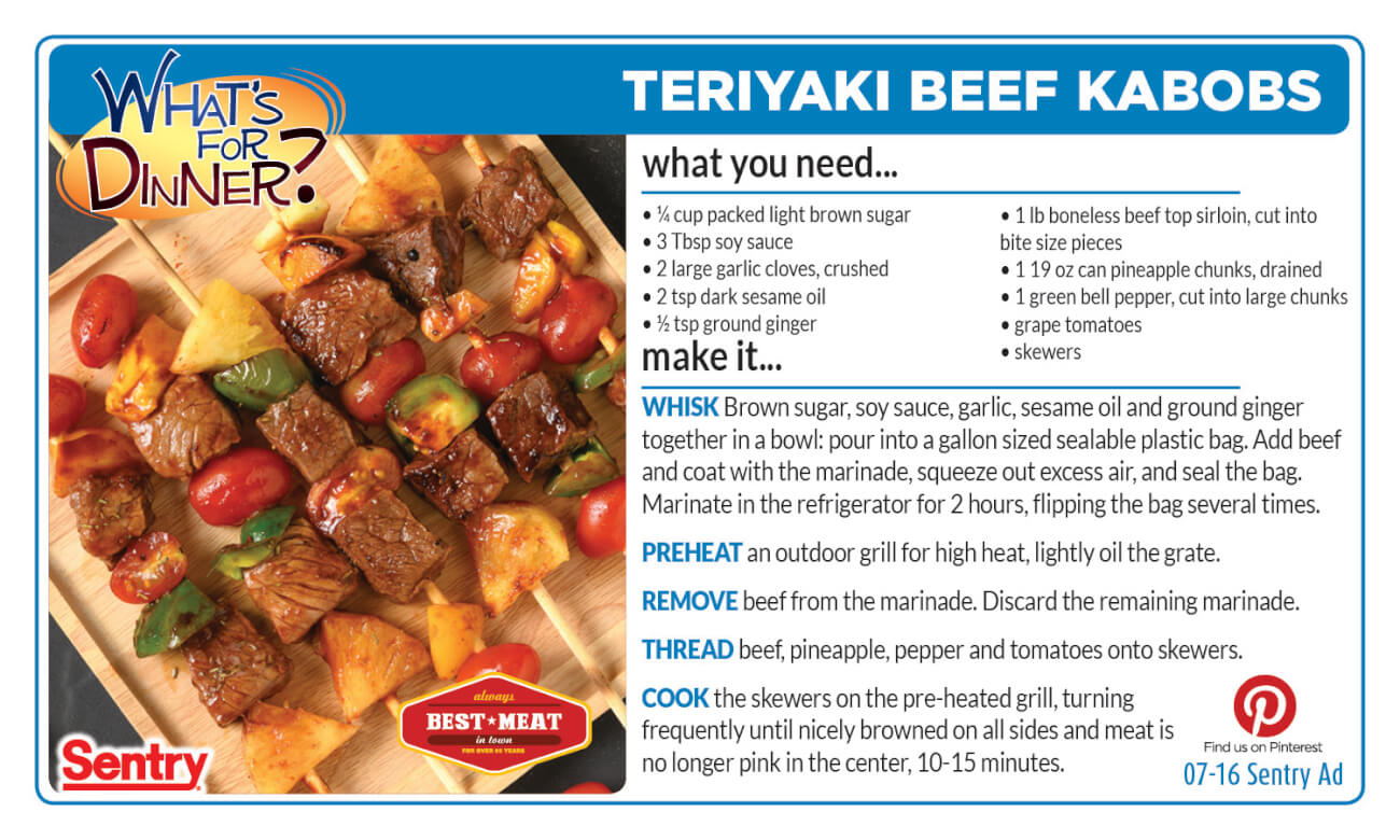 Teriyaki Beef Kabobs