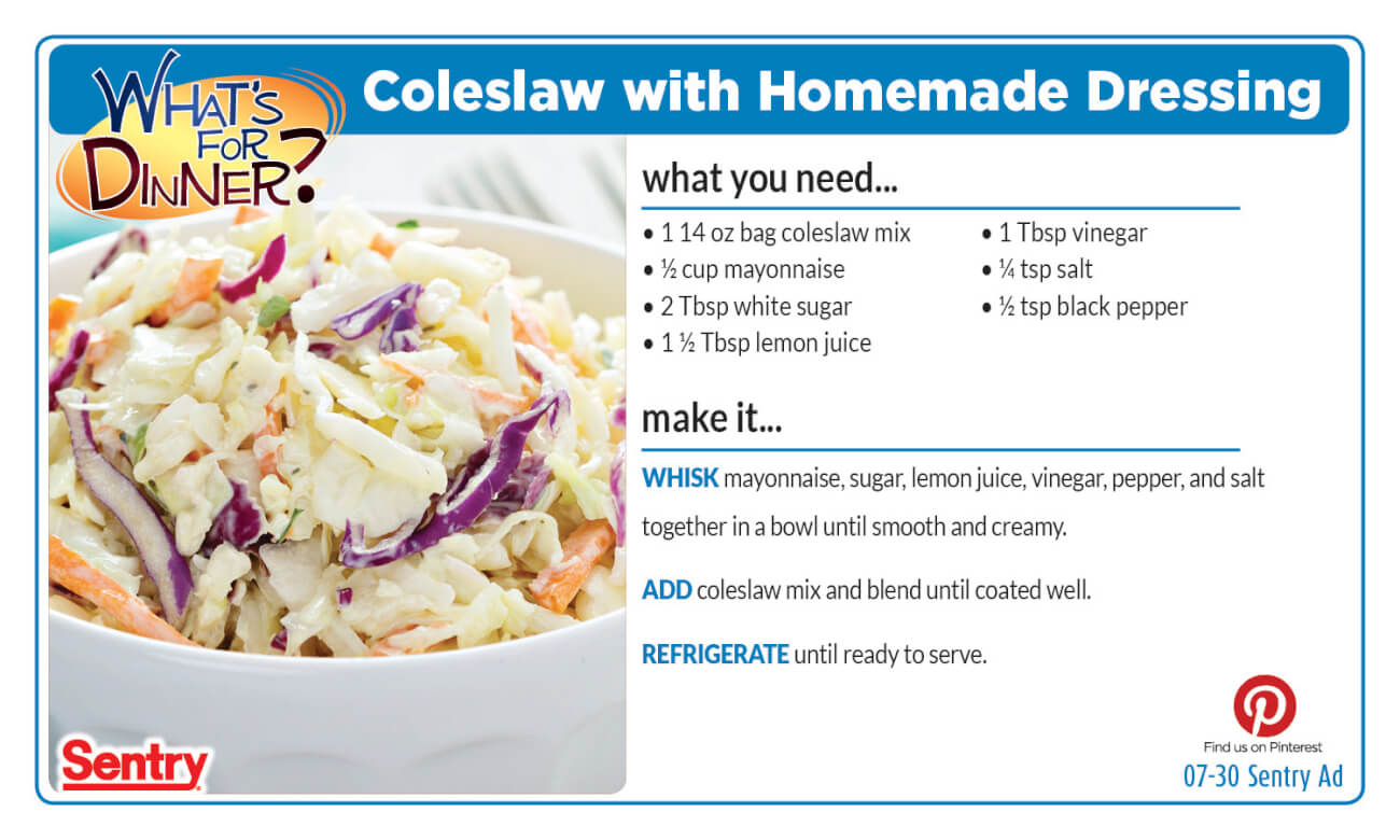 Coleslaw with Homemade Dressing
