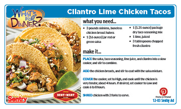 Cilantro Lime Chicken Tacos