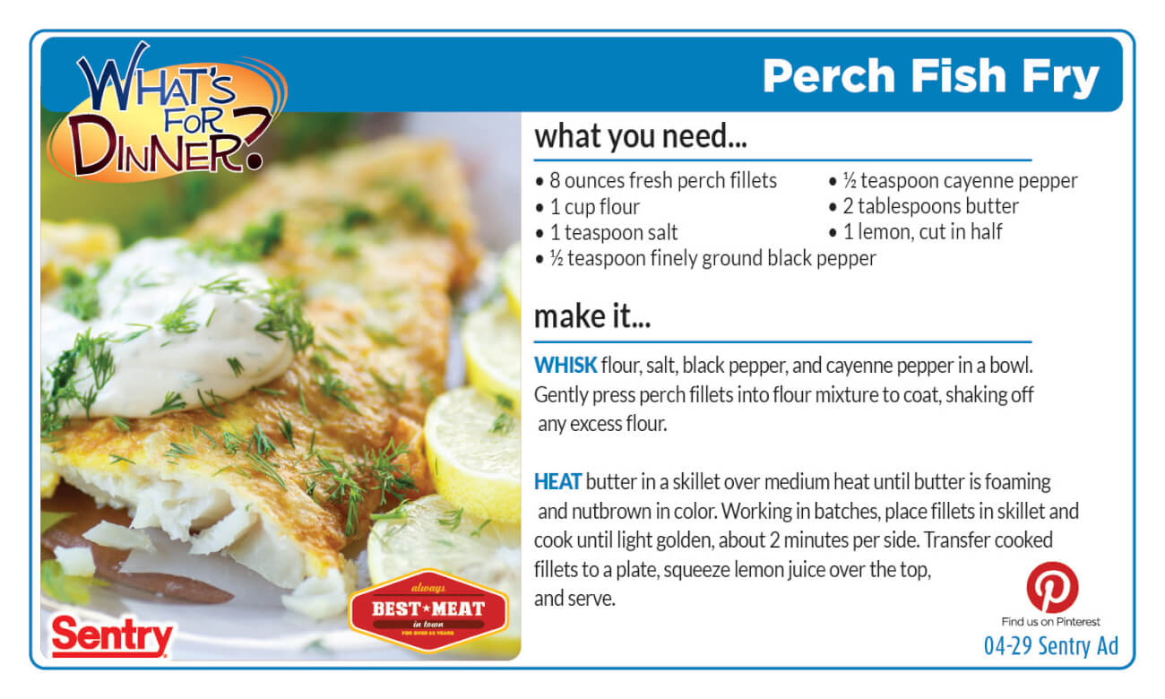 Perch Fish Fry Recipe Card