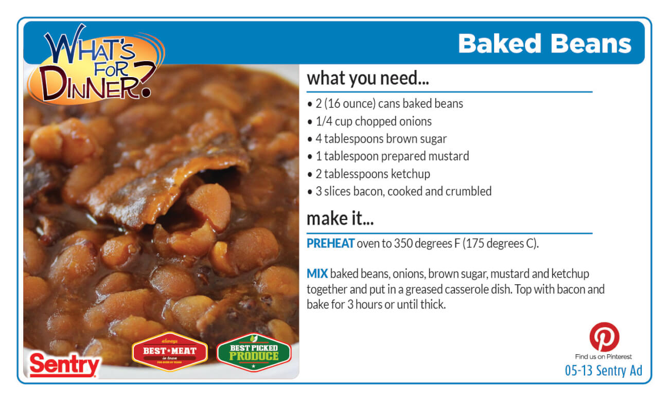 Baked Beans Recipe Card