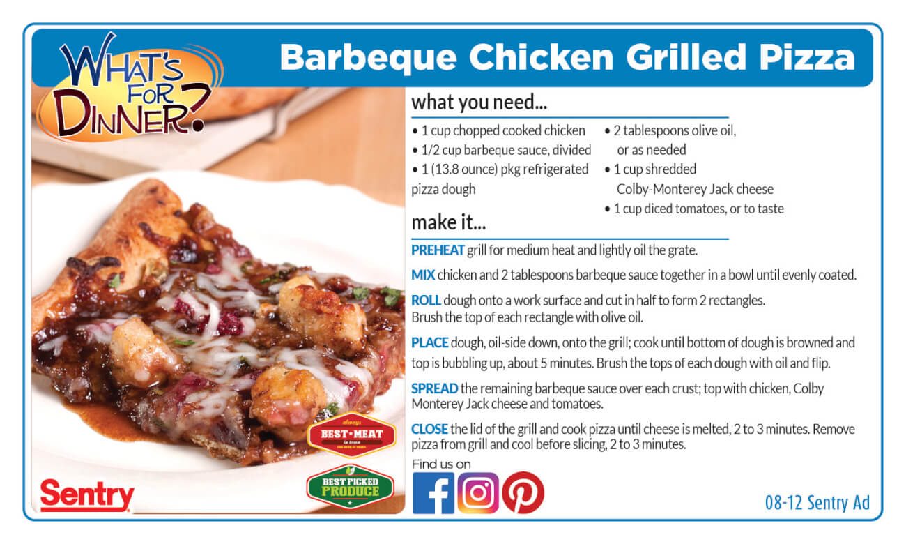 Barbeque Chicken Grilled Pizza