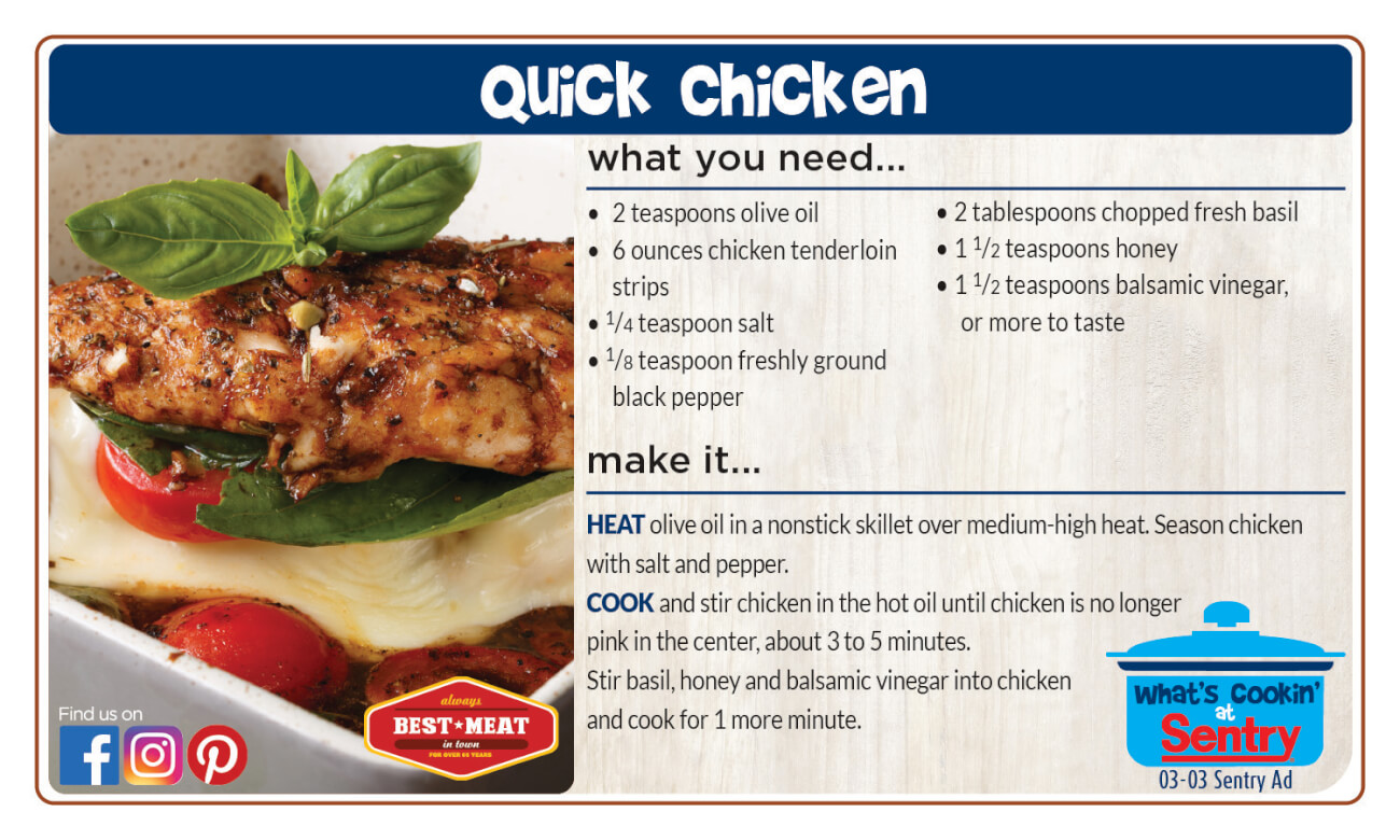Recipe Card for Quick Chicken