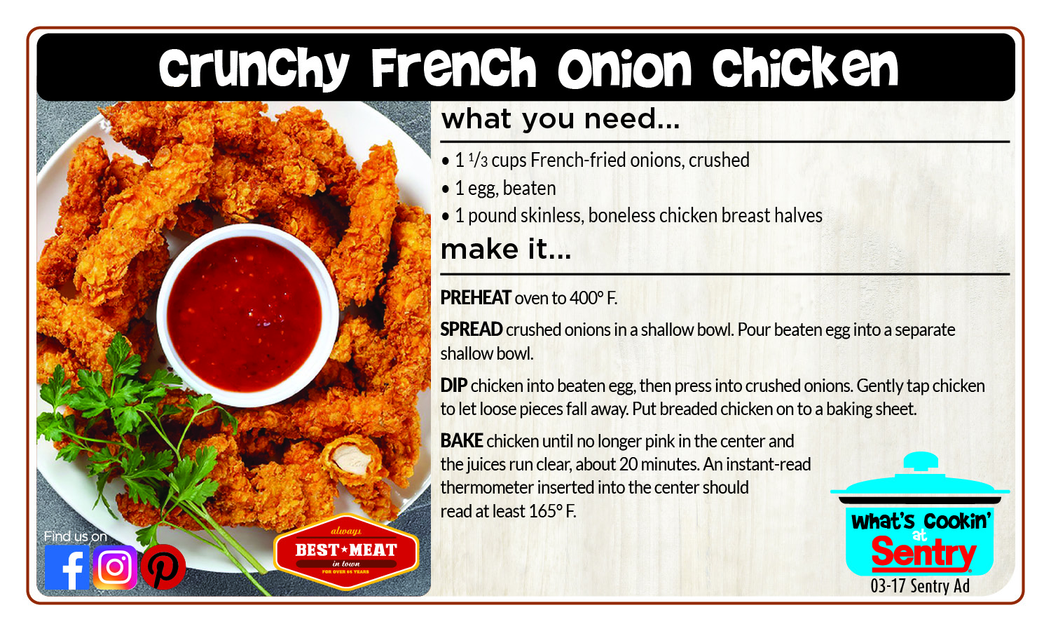 Crunchy French Onion Chicken Recipe