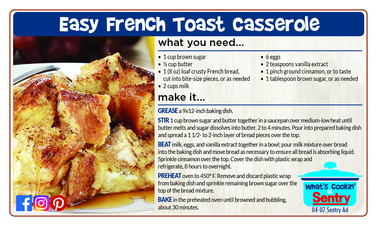 Recipe: Easy French Toast Casserole