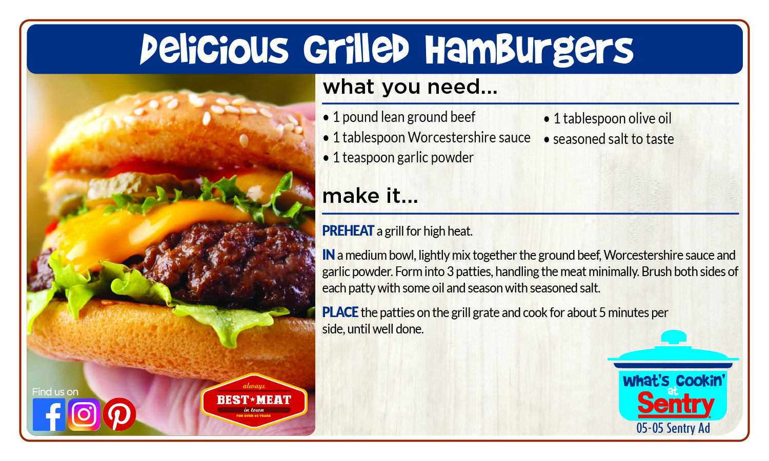 Recipe: Delicious Grilled Hamburgers