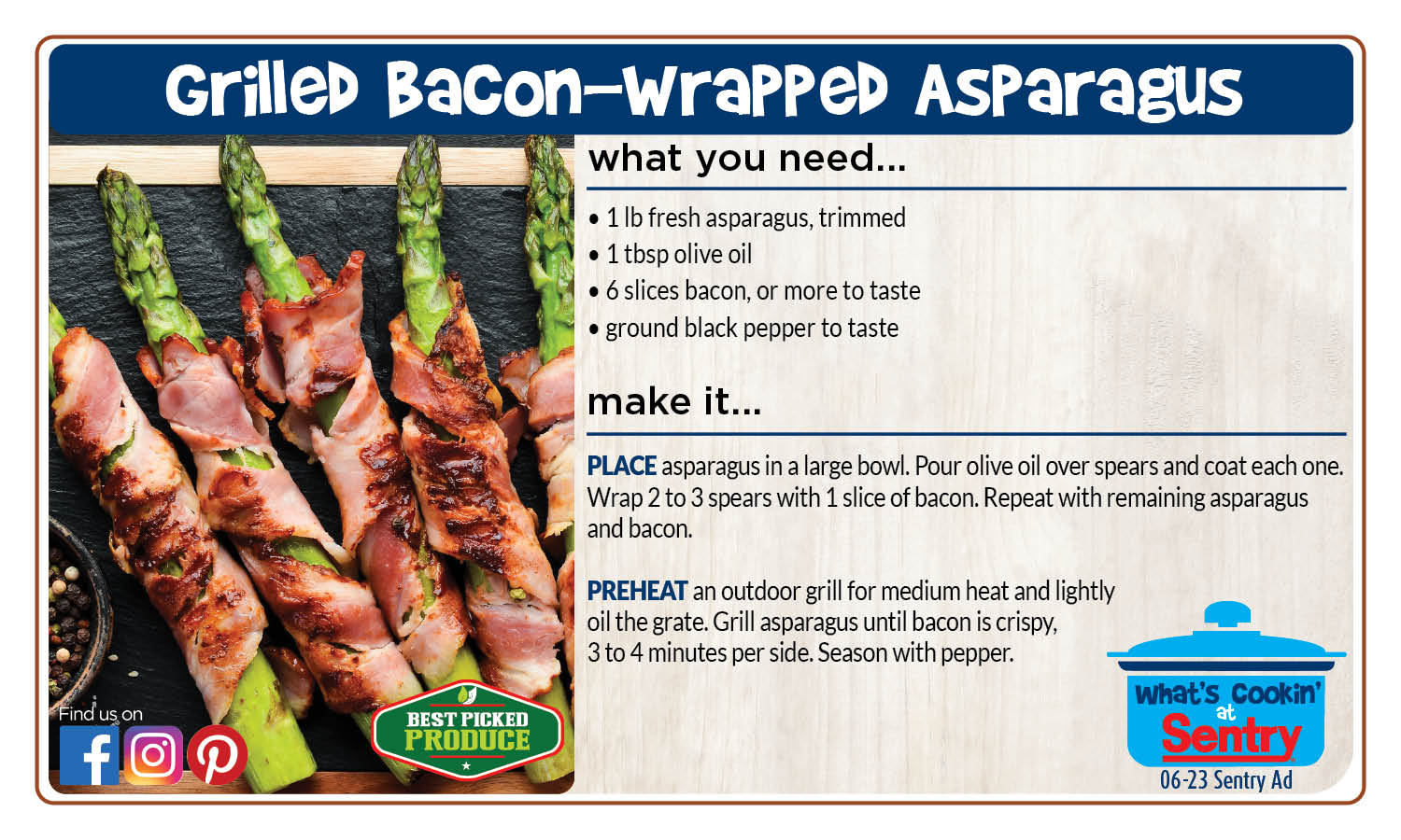 Grilled Bacon Wrapped Asparagus