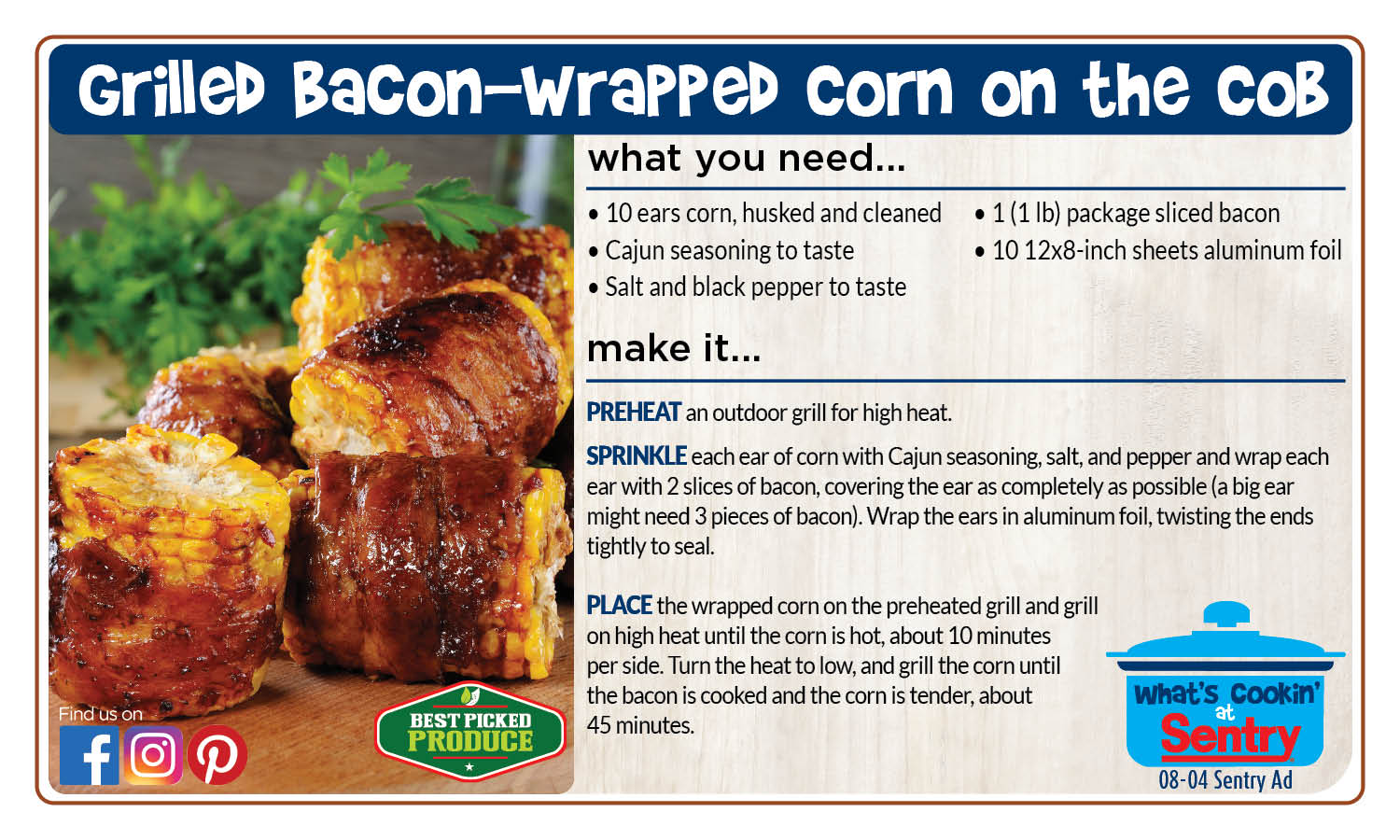 Recipe: Bacon Wrapped Corn on the Cob