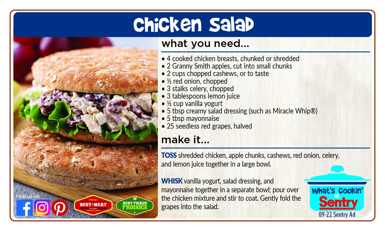 Recipe for Chicken Salad
