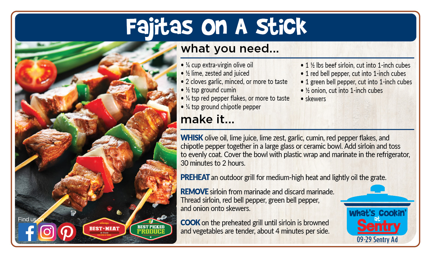 Recipe: Fajitas on a Stick