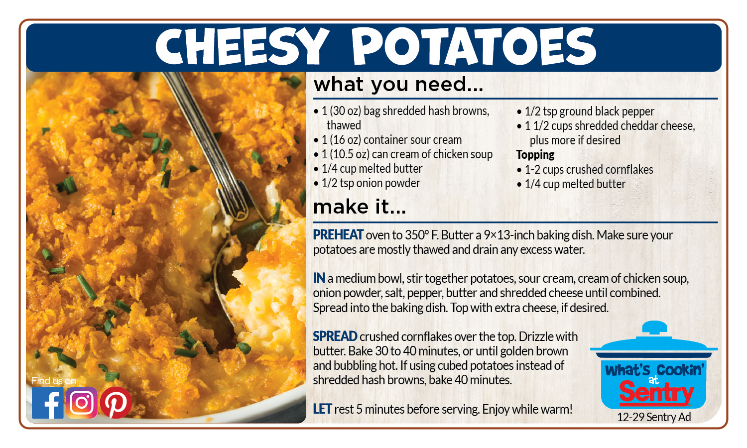 Recipe: Cheesy Potatoes