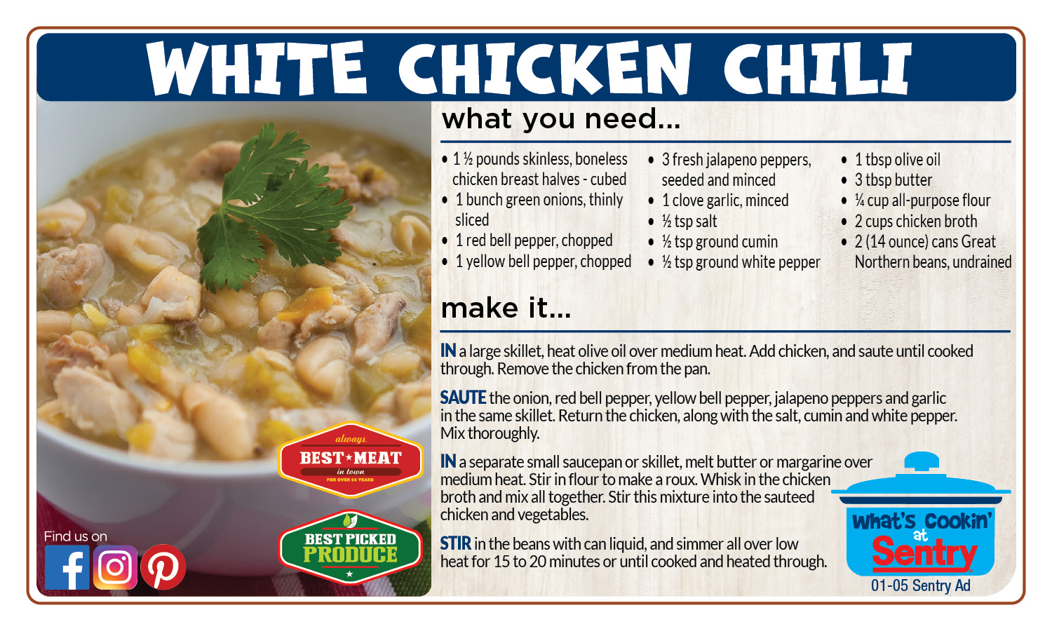 Recipe: White Chicken Chili