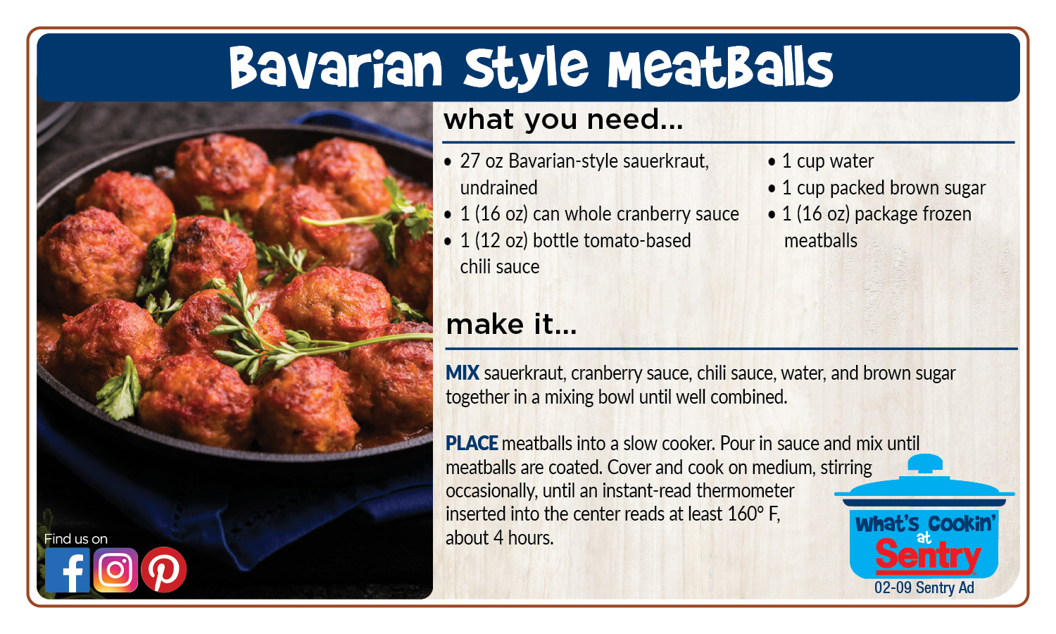 Recipe: Bavarian Style Meatballs