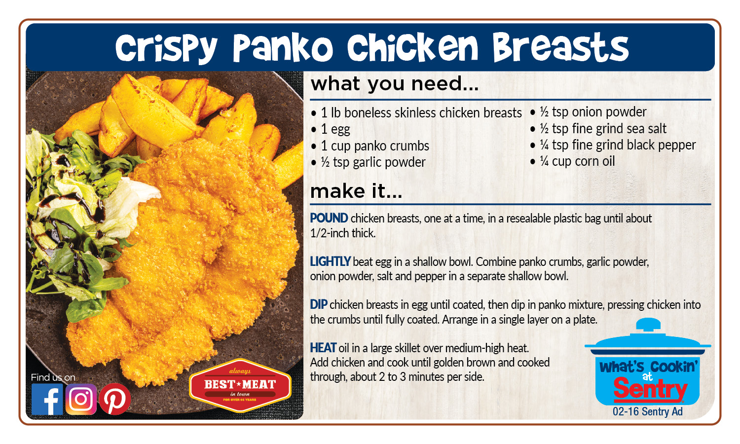 Crispy Panko Chicken Breast