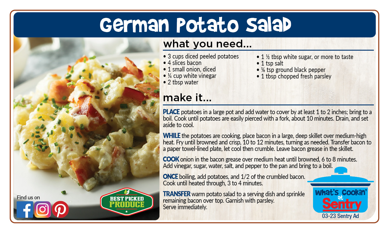 Recipe: German Potato Salad