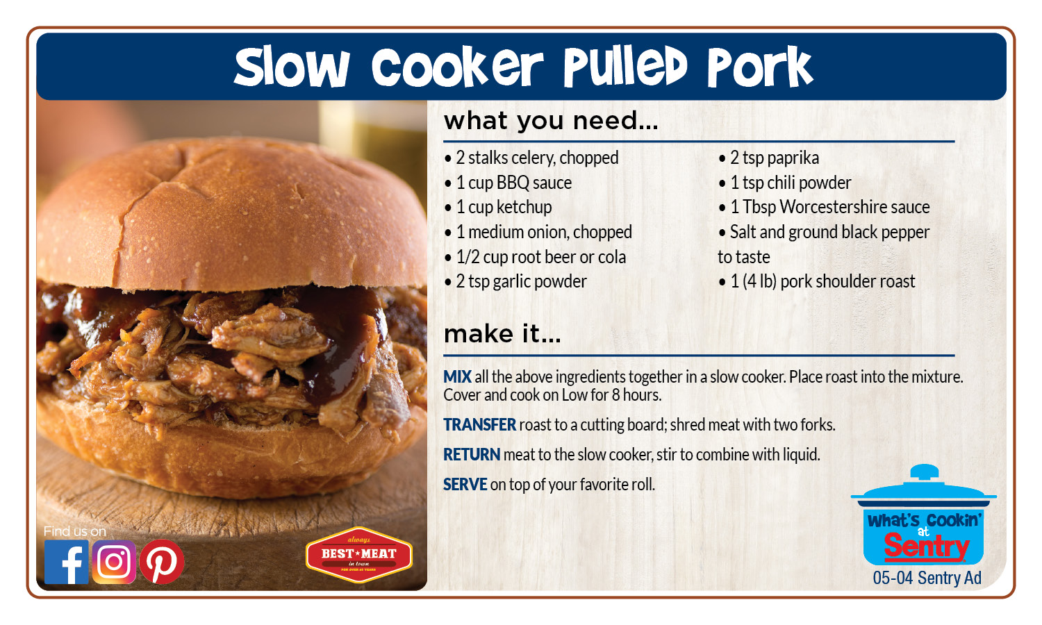 Slow Cooker Pulled Pork