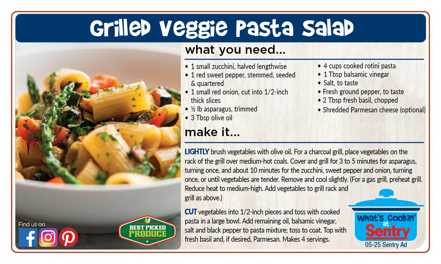 Recipe: Grilled Veggie Pasta Salad