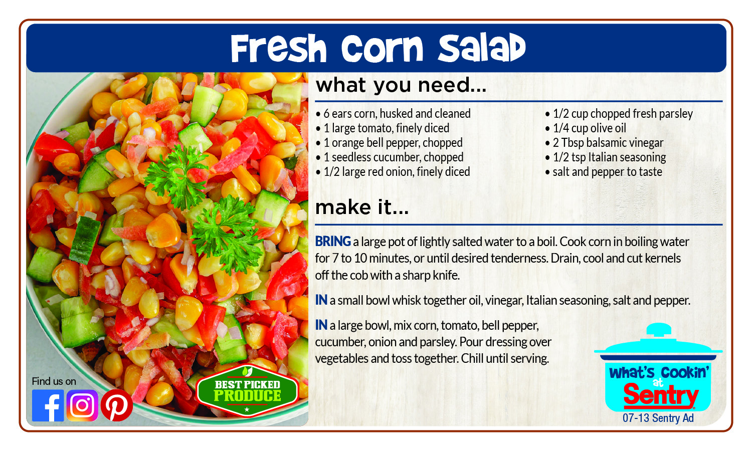 Recipe: Fresh Corn Salad