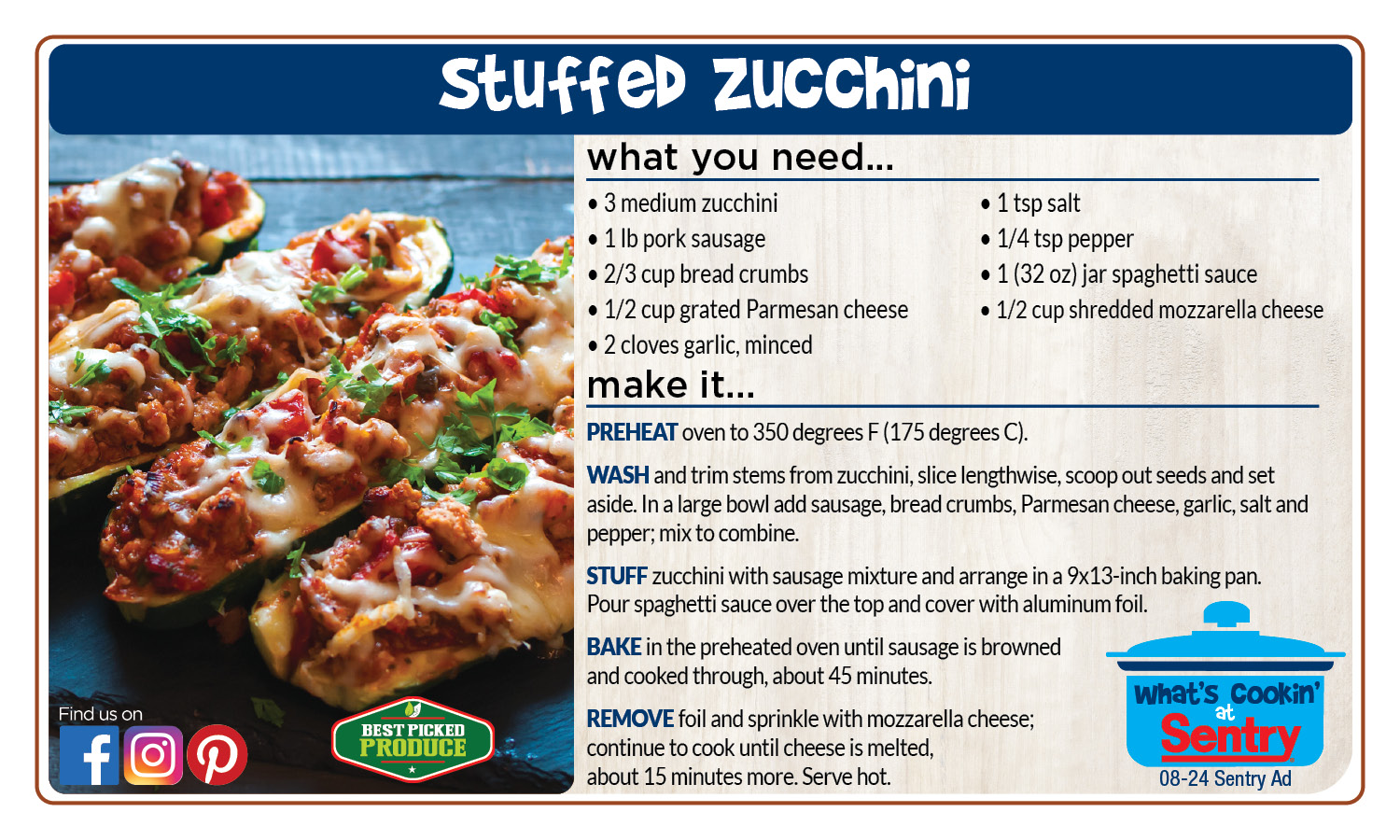 Recipe: Stuffed Zucchini