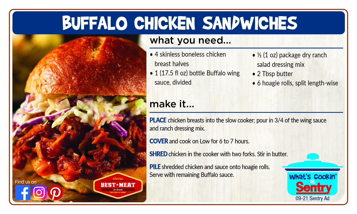 Recipe: Buffalo Chicken Sandwiches
