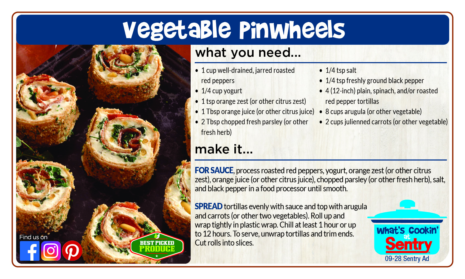 Vegetable Pinwheels