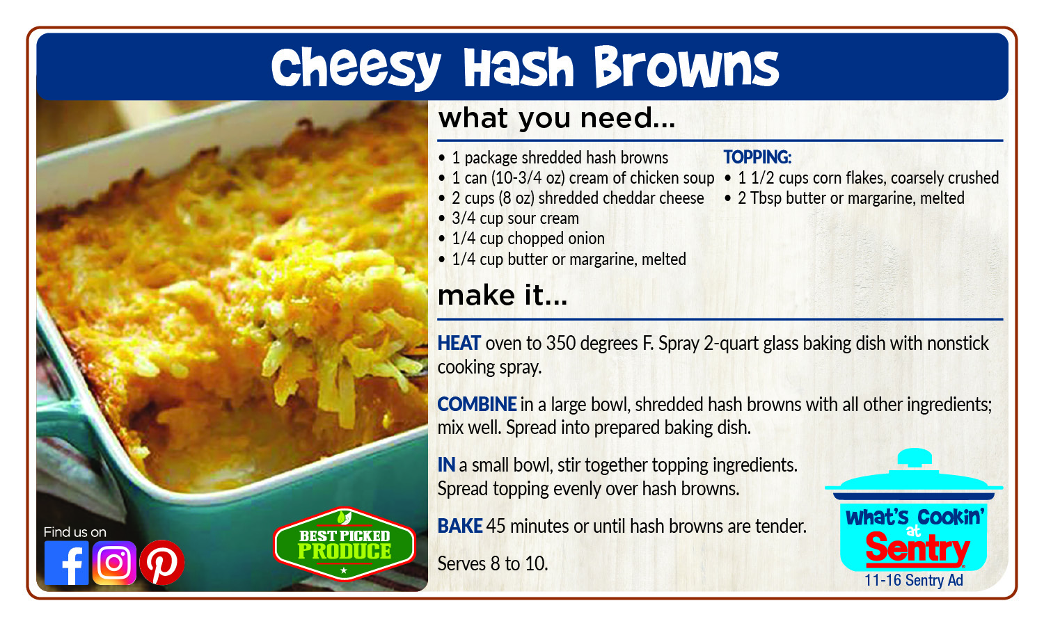 Recipe: Cheesy Hash Browns