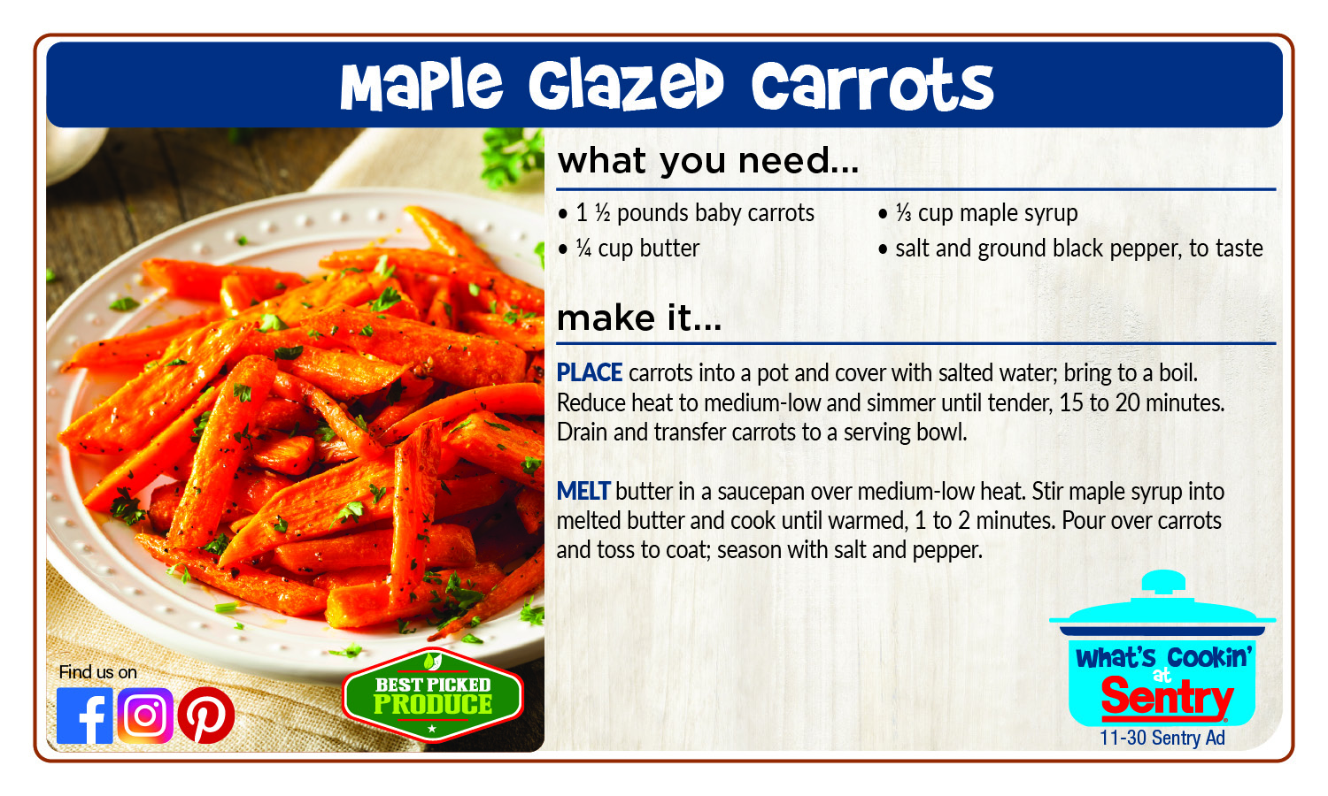 Recipe: Maple Glazed Carrots