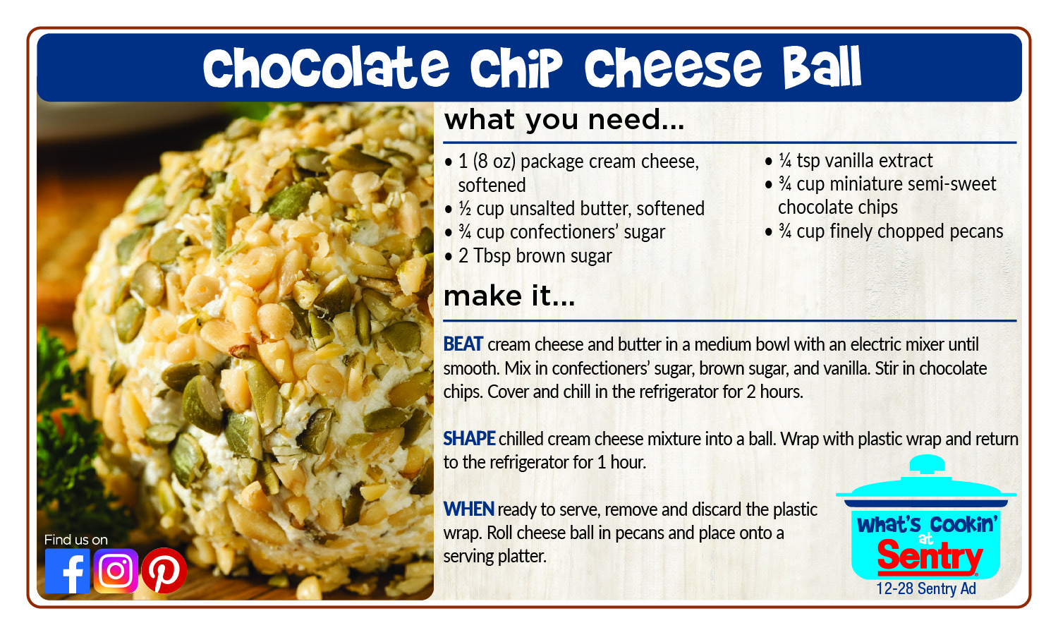 Recipe: Chocolate Chip Cheese Ball