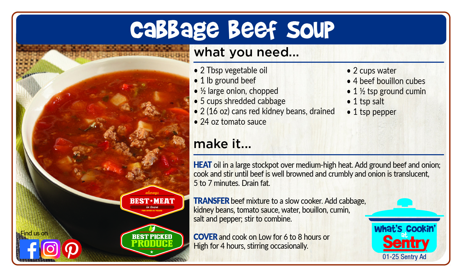 Cabbage Beef Soup