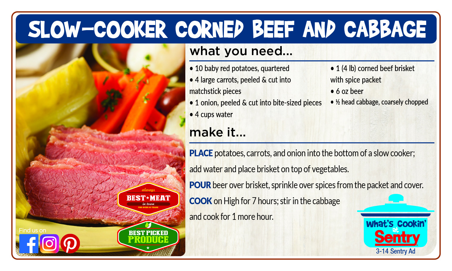 Recipe: Slow-Cooker Corned Beef and Cabbage