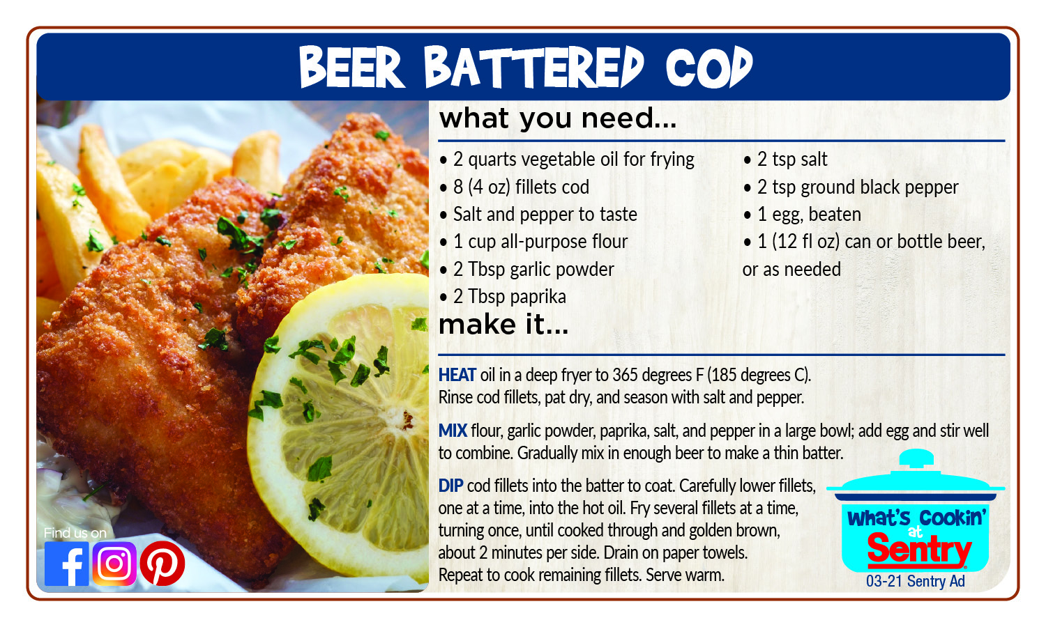 Recipe: Beer Battered Cod
