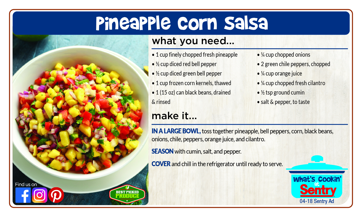 Pineapple Corn Salsa