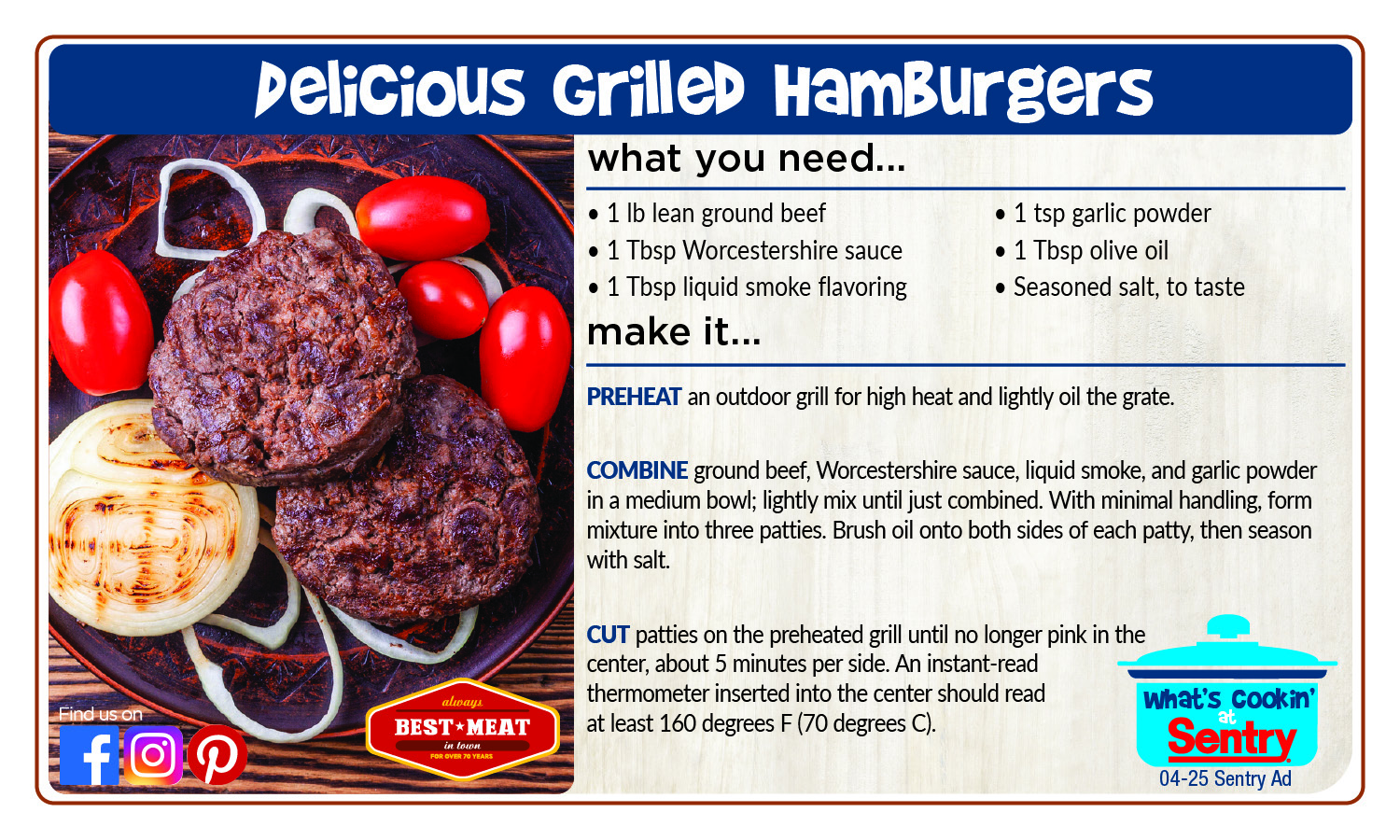 Delicious Grilled Hamburgers