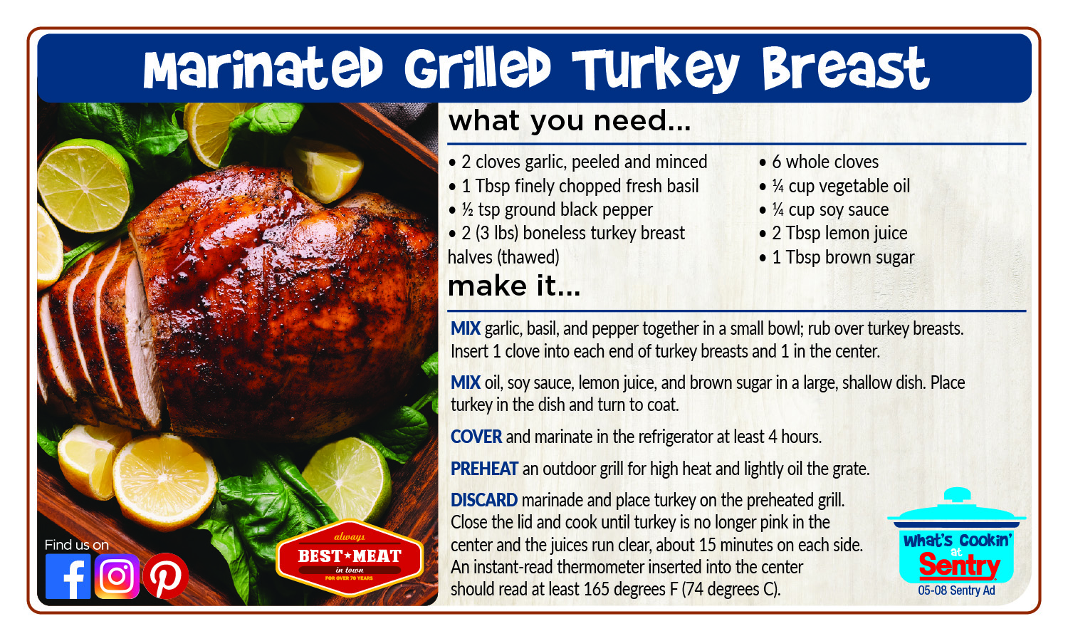 Marinated Grilled Turkey Breast