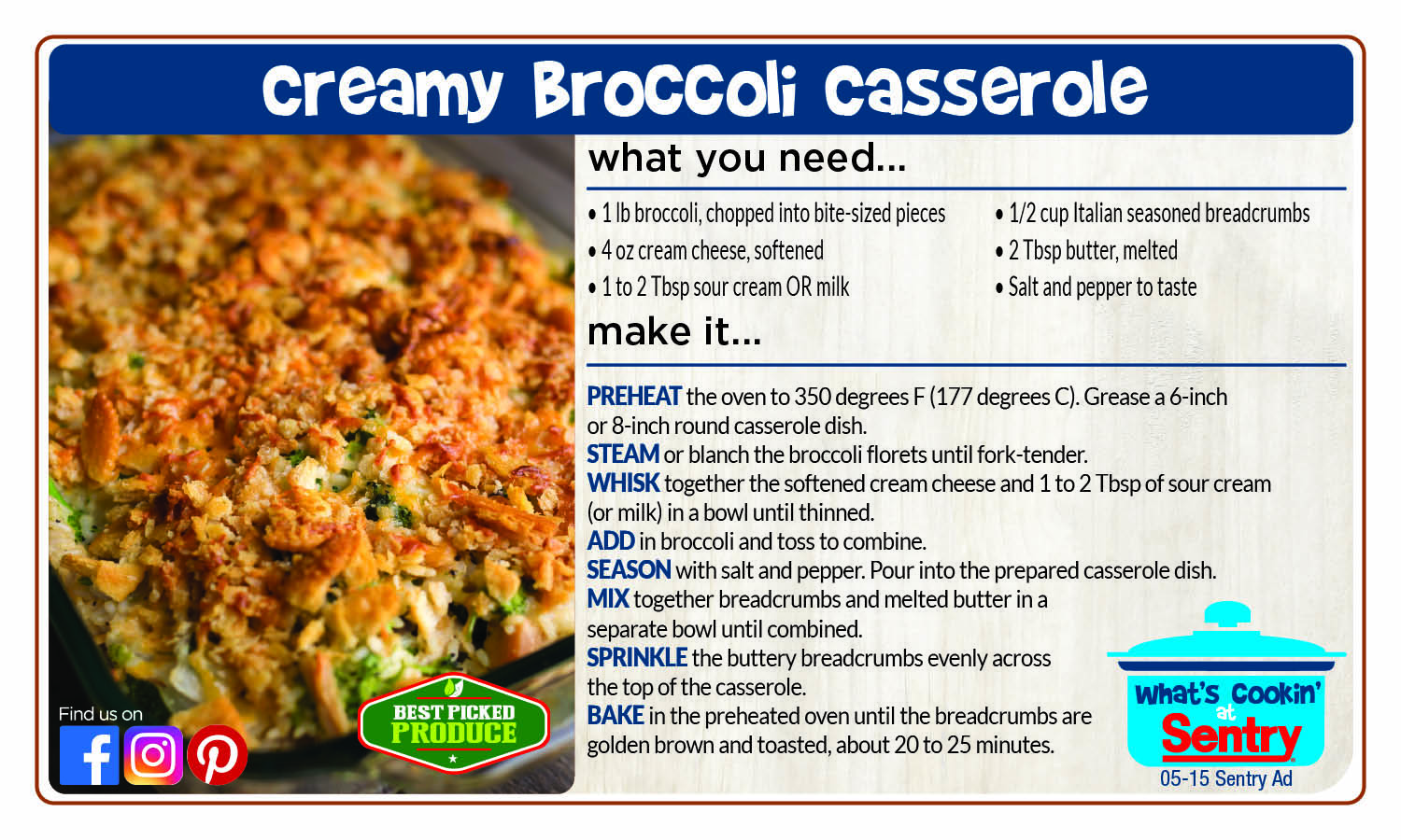 Creamy Broccoli Casserole