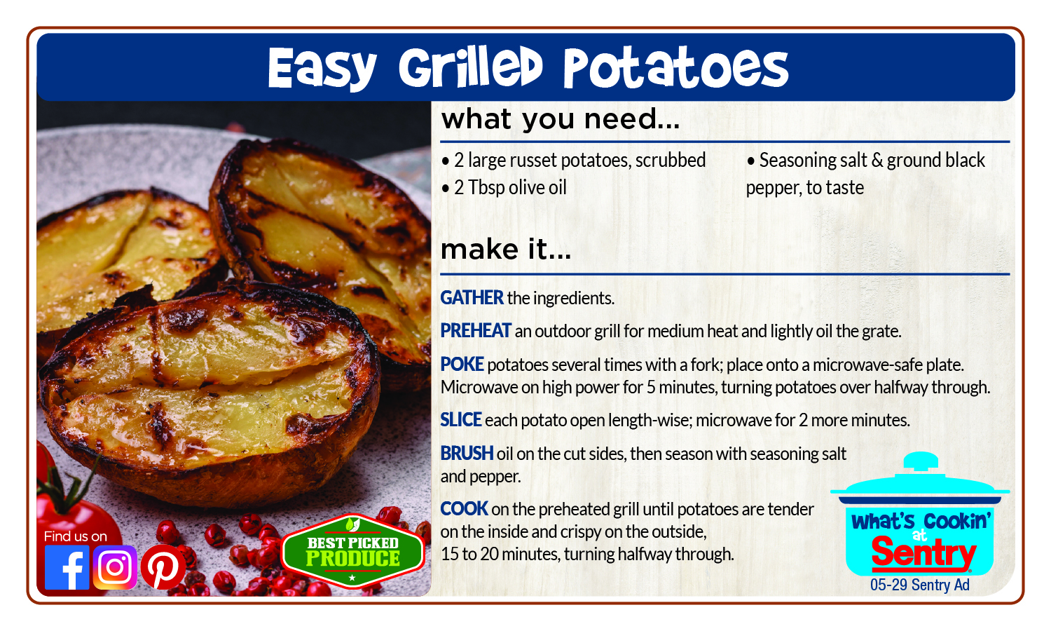 Recipe: Easy Grilled Potatoes