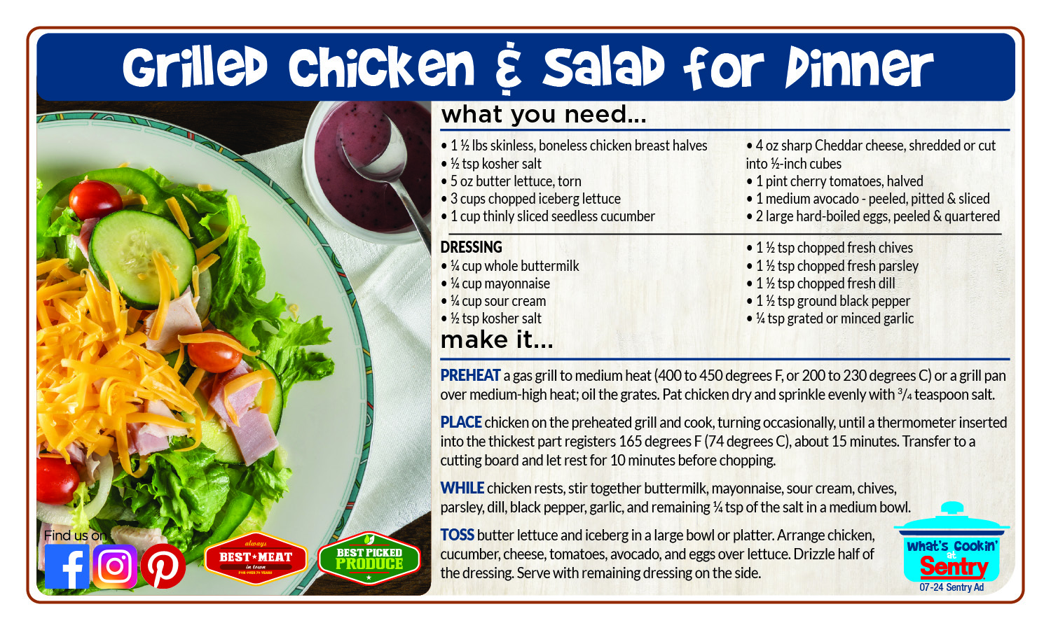Recipe: Grilled Chicken and Salad for Dinner