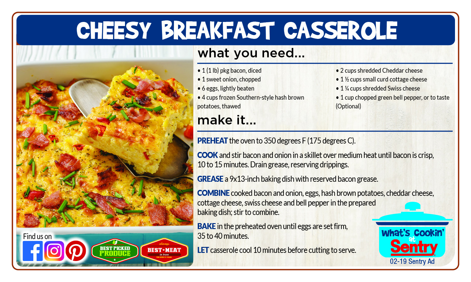 Recipe: Cheesy Breakfast Casserole