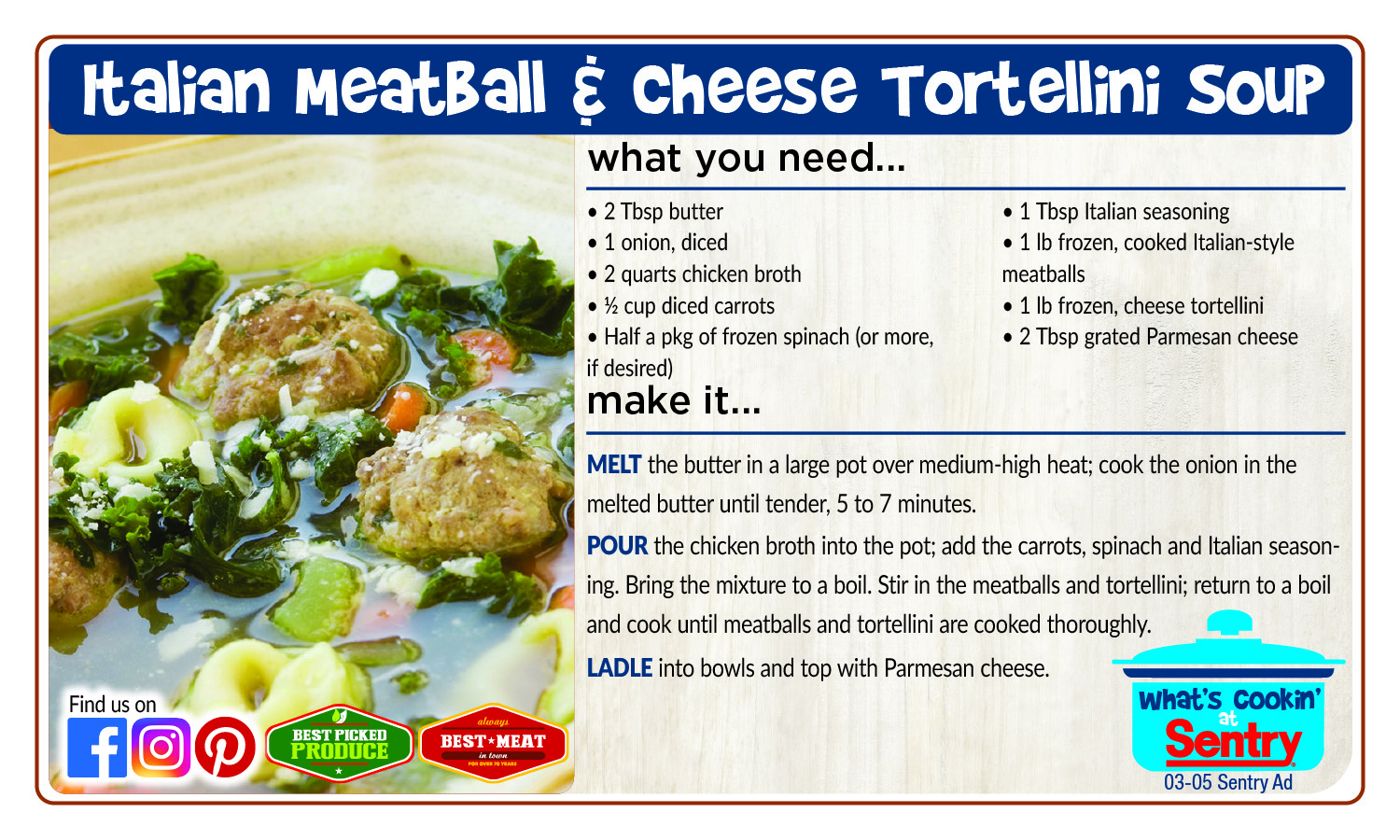 Recipe: Meatball and Cheese Tortellini Soup