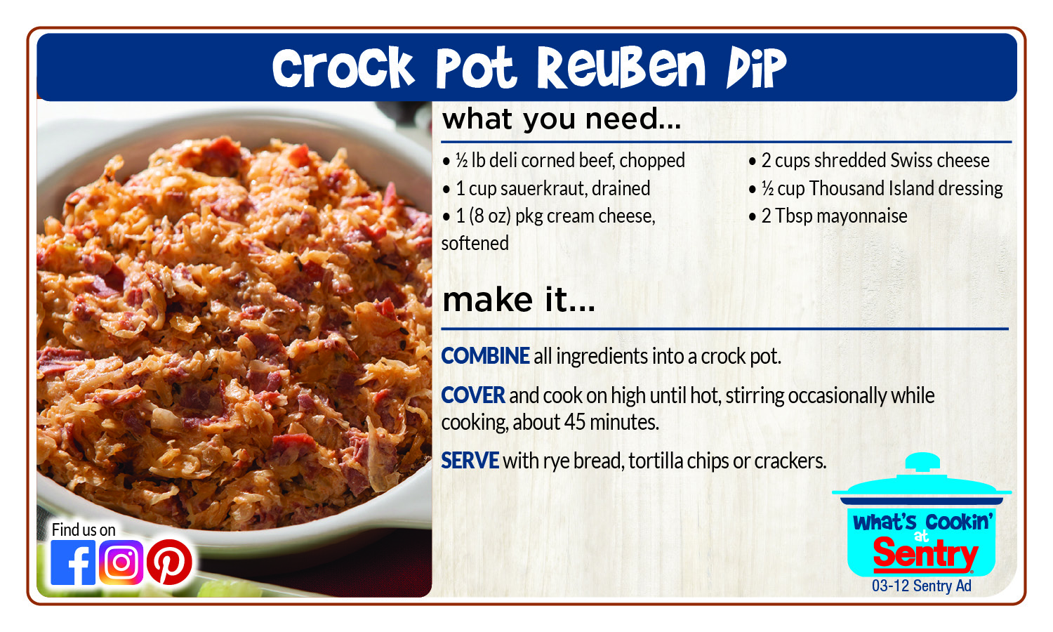 Recipe: Crock Pot Reuben Dip