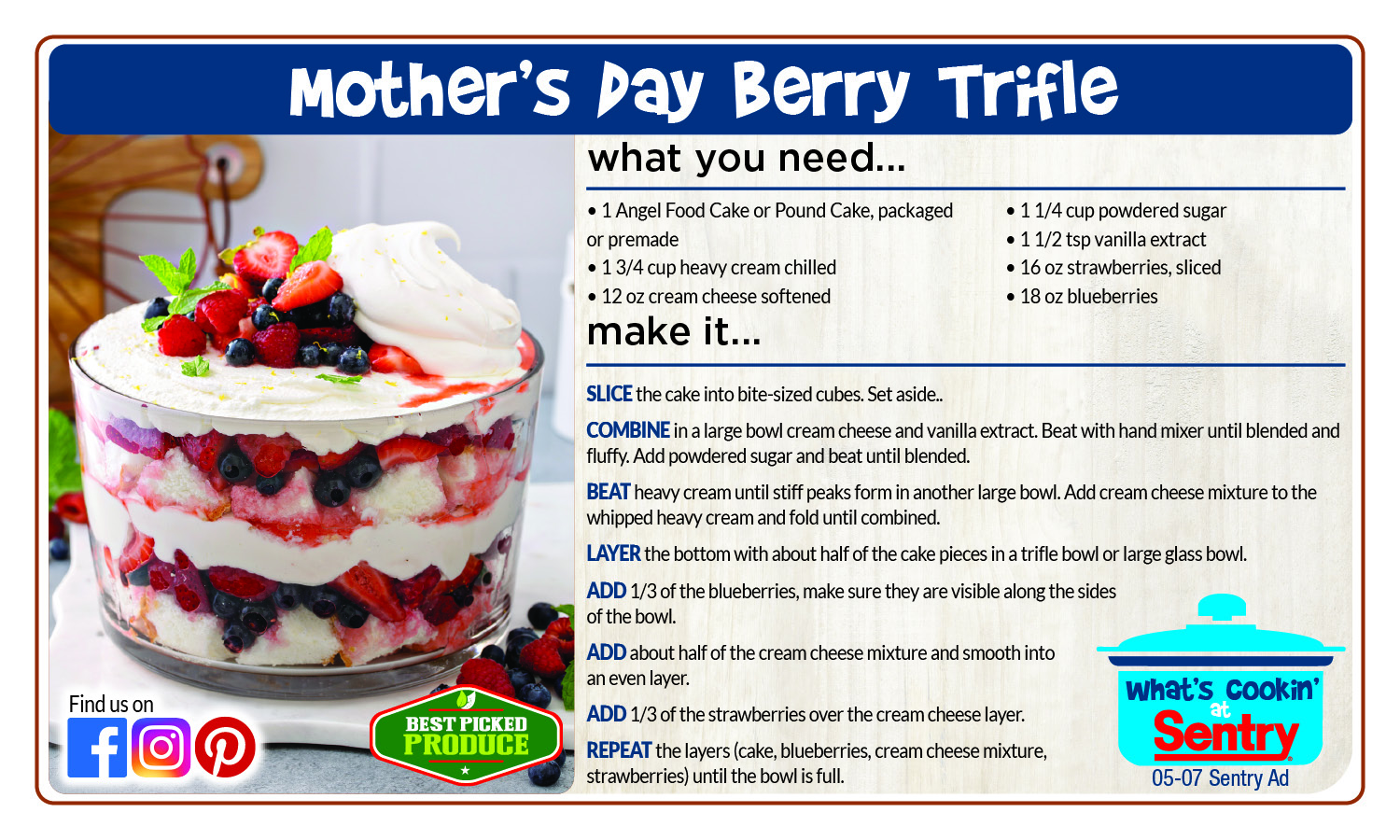 Recipe: Mother’s Day Berry Trifle