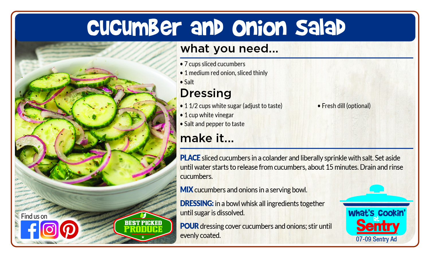 Recipe: Cucumber and Onion Salad