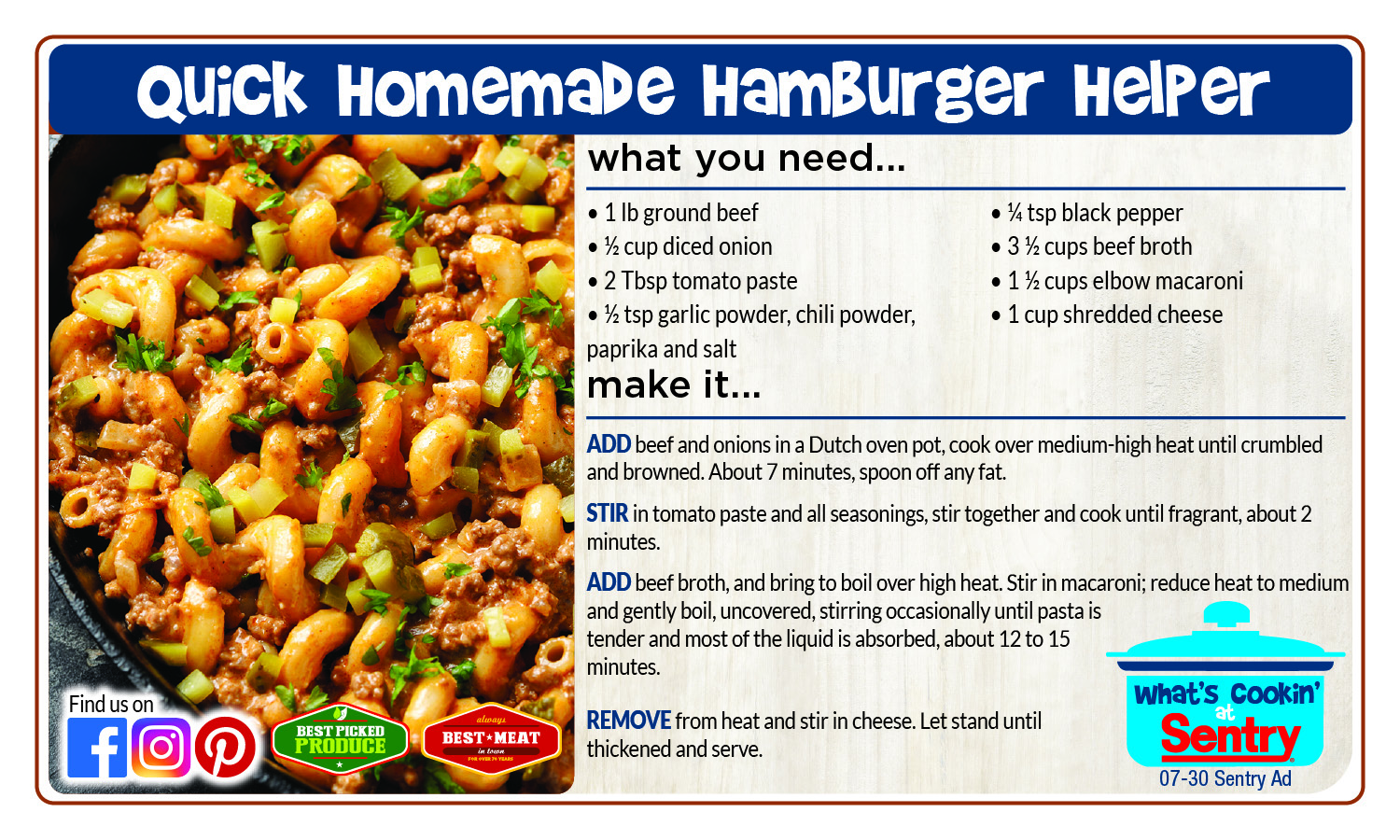 Recipe: Quick Homemade Hamburger Helper