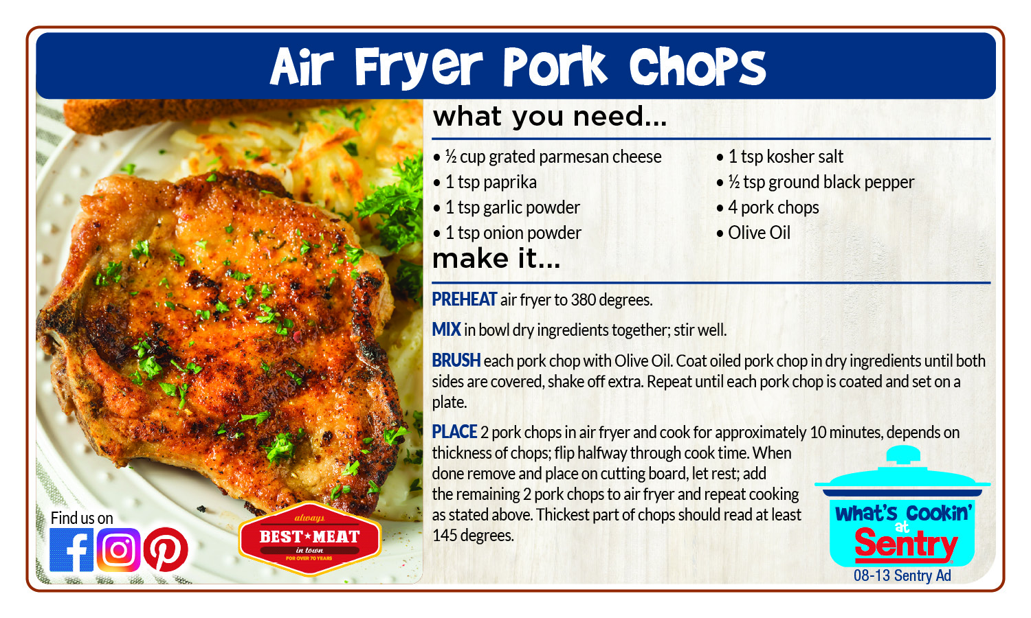 Recipe: Air Fryer Pork Chops