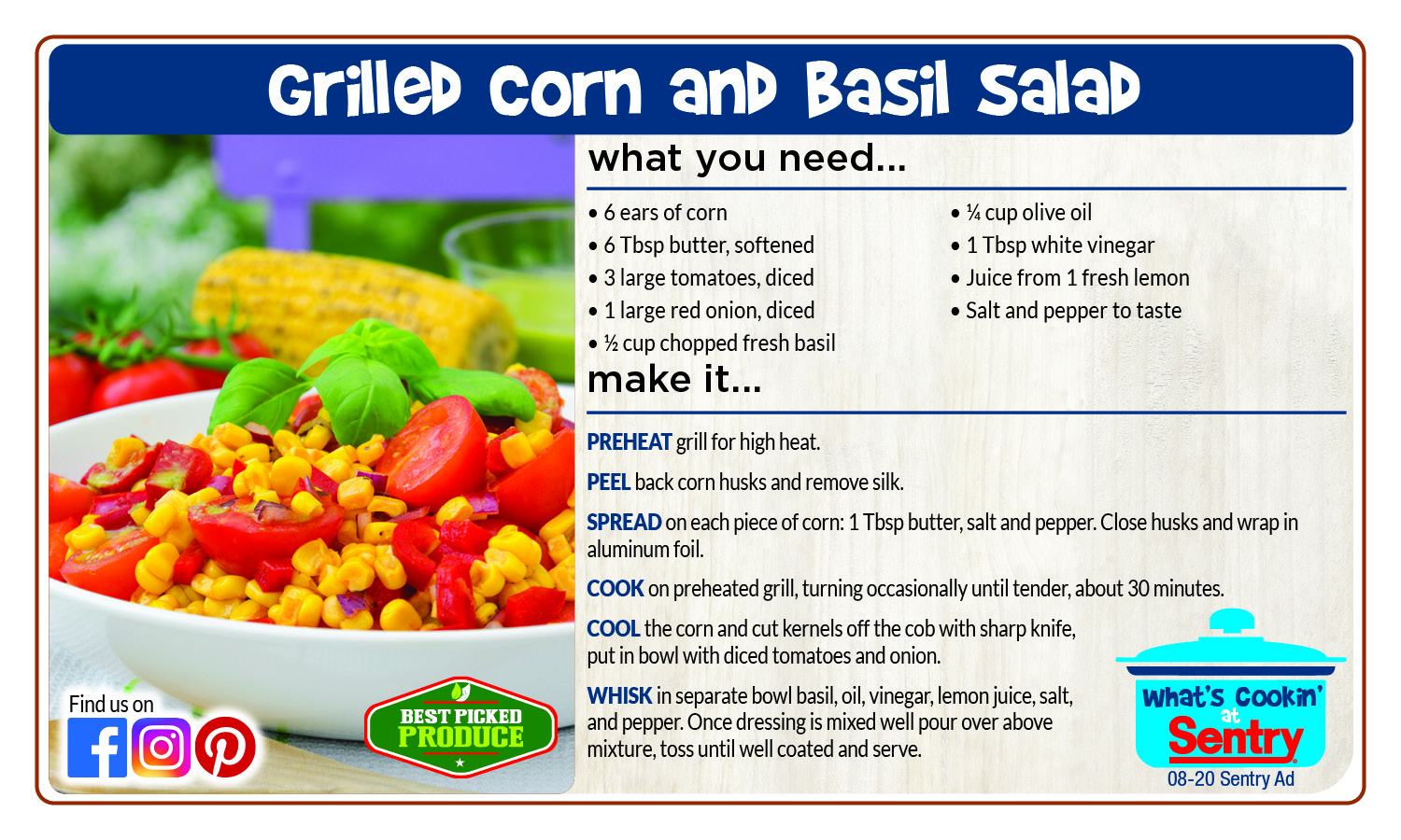 Recipe: Grilled Corn and Basil Salad